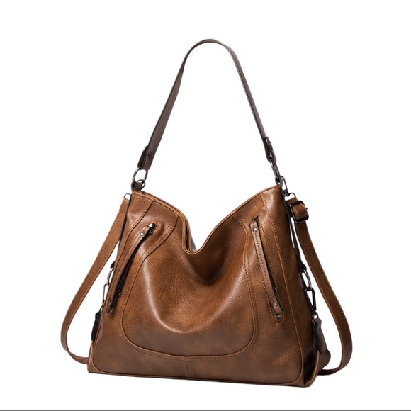 Brown Vegan Leather Handbag - Picture 7 of 9